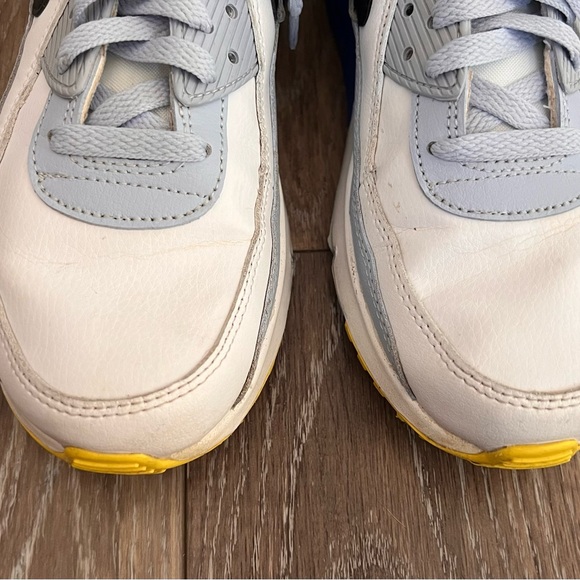 Nike Air Max 90 Leather GS White Blue Whisper - Picture 7 of 9